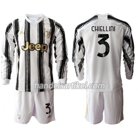Juventus Giorgio Chiellini 3 Kinder Heim Trikotsatz 2020/21 Langarm (+ Kurze Hosen)
